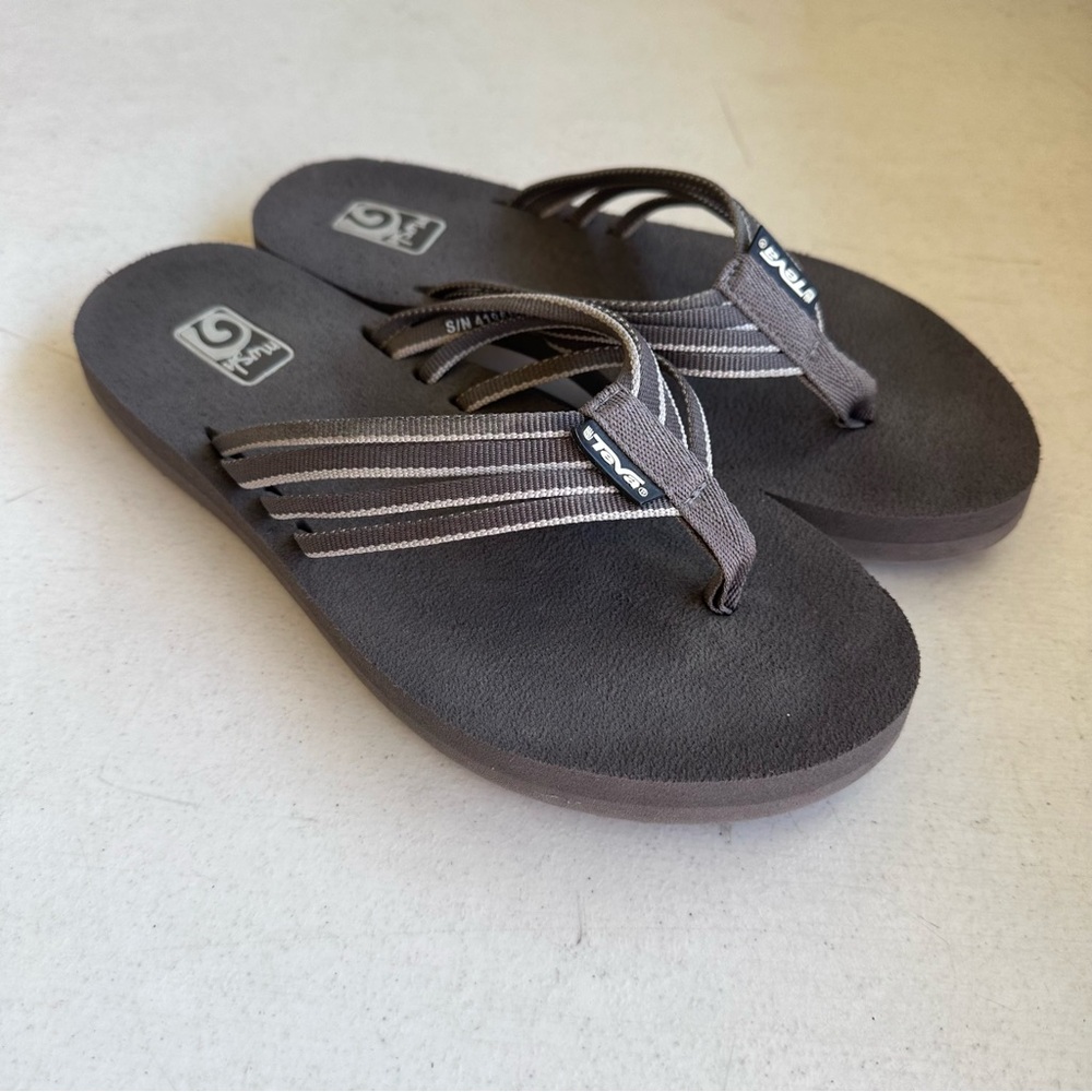 TEVA | Gray Mush Comfort Stappy Flip Flops